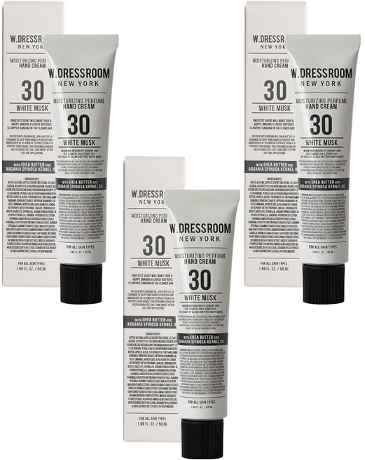 W.DRESSROOM 潤澤香水護手霜 No.30 白麝香, 50ml, 3條