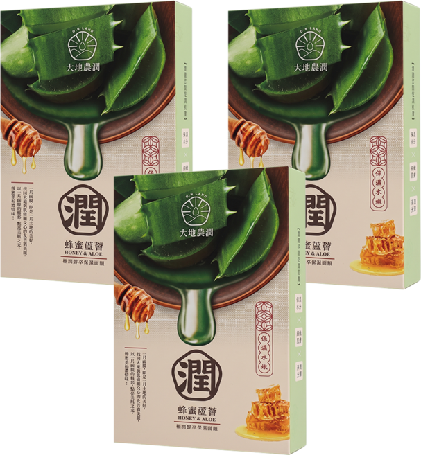 MY SCHEMING 我的心機 大地農潤 極潤鮮萃蜂蜜蘆薈保濕面膜 25ml/片, 5片, 3盒