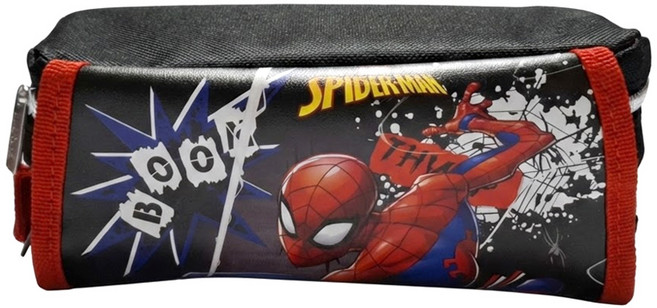 MARVEL 漫威 SPIDER-MAN 蜘蛛人 上翻雙層大容量筆袋 MPWPK260-1, 黑色, 1個