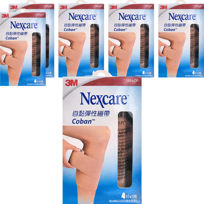 3M Nexcare 自黏彈性繃帶 1584CP 4吋, 6捲, 1捲