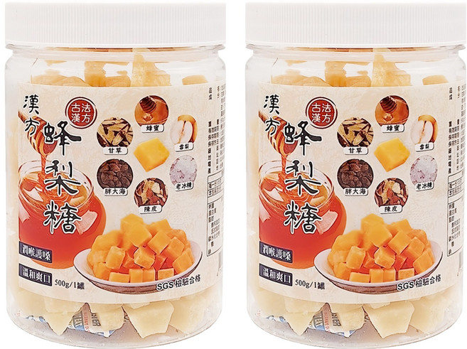 天然草本 古方漢方蜂梨糖, 500g, 2罐