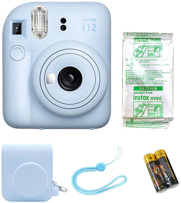 FUJIFILM 富士 instax Mini 12 粉藍色拍立得相機套組, 單一商品, 1套