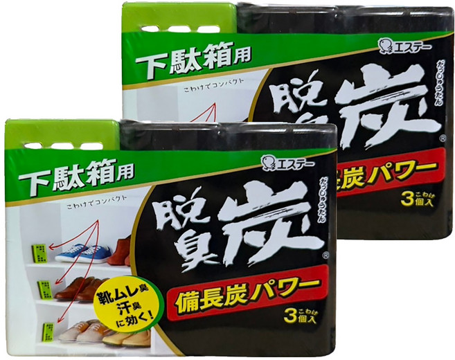 ST 雞仔牌 脫臭炭 鞋櫃用 3入, 165g, 2組