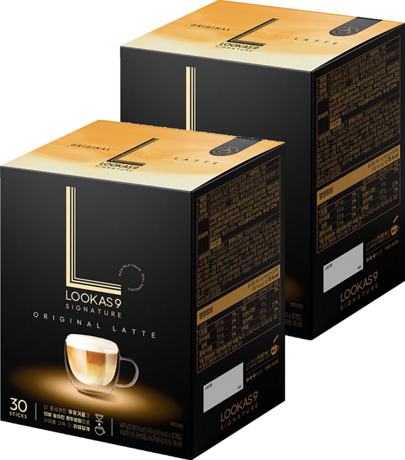 LOOKAS9 LATTE 原味拿鐵, 14.9g, 2盒, 30包