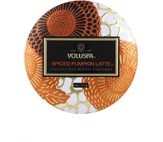 VOLUSPA 天然蠟燭 4oz, 南瓜肉桂拿鐵, 113g, 1個