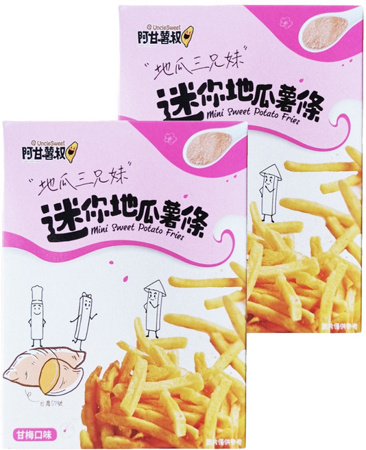 Uncle Sweet 阿甘薯叔 迷你地瓜薯條 甘梅口味, 2盒, 72g