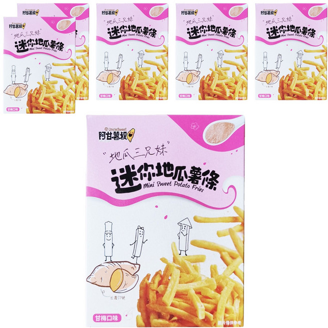Uncle Sweet 阿甘薯叔 迷你地瓜薯條 甘梅口味, 6盒, 72g
