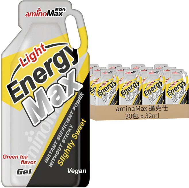 aminoMax 邁克仕 EnergyMax Light 能量包 綠茶, 32ml, 30包