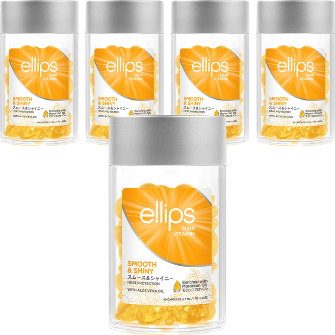 ellips 摩洛哥維他命香氛護髮精華膠囊 黃色, 5個, 50ml