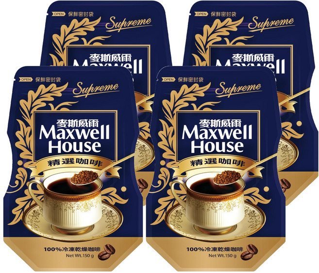 Maxwell House 麥斯威爾 精選咖啡環保包, 150g, 1入, 4包