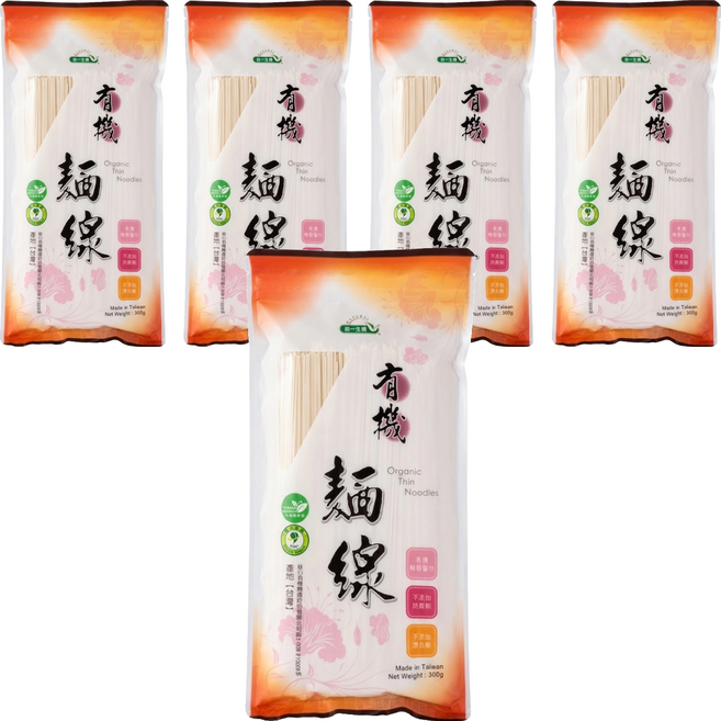 統一生機 有機麵線, 300g, 5包