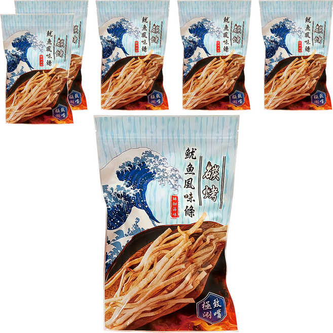 臻御行 碳烤魷魚風味條, 200g, 6個