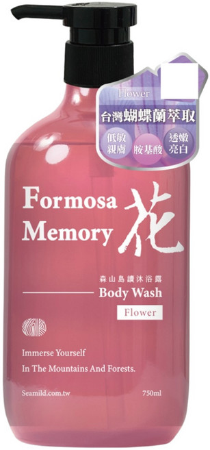清淨海 森山島讀沐浴露 花, 1瓶, 750ml