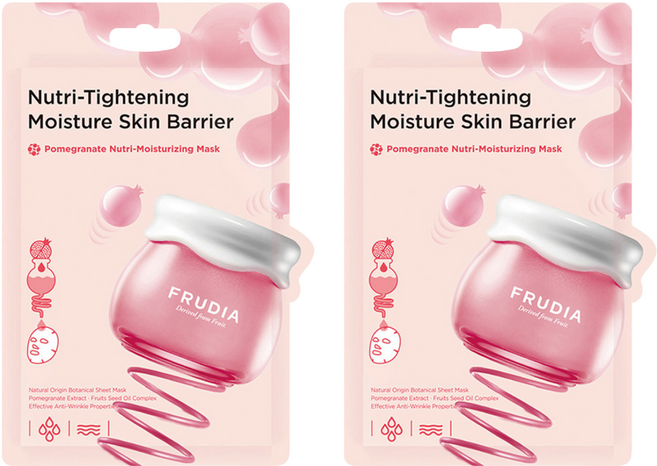 FRUDIA 台灣公司貨 超級網紅 石榴保濕彈潤面膜, 1片, 2包