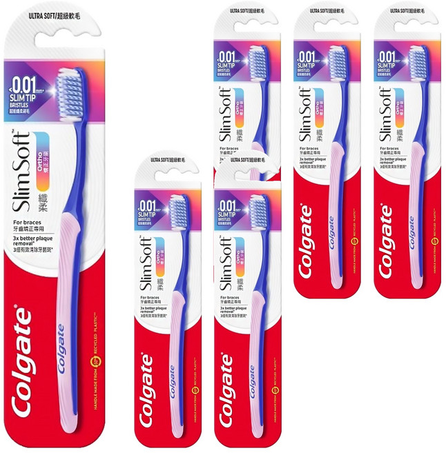 Colgate 高露潔 矯正牙刷 顏色隨機, 1入, 6支