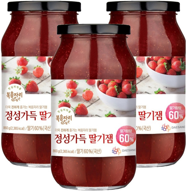 Bokumjari 草莓果粒醬, 860g, 3罐