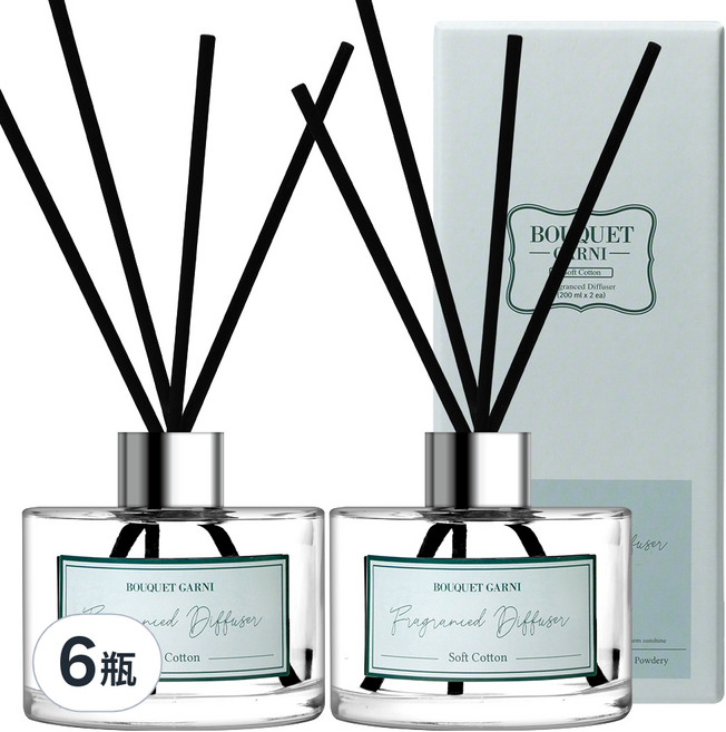 BOUQUET GARNI 擴香瓶, Soft Cotton, 200ml, 6件
