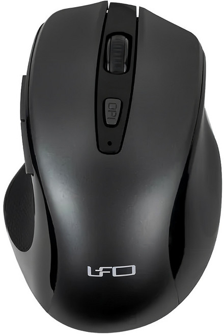 INTOPIC 廣鼎 飛碟 MSW-777 2.4GHz Wireless 光學 滑鼠 65g輕量化設計 人體工學設計 3段可調DPI 1600 DPI 黑色