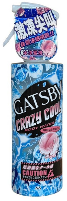 GATSBy 魔法激凍體用噴霧 冰涼蜜桃, 170ml, 1個