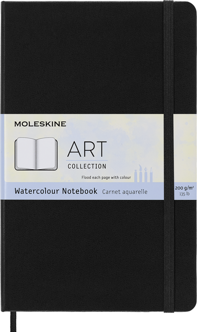 MOLESKINE 藝術水彩直式黑盒大尺寸, A5, 1個, 104張