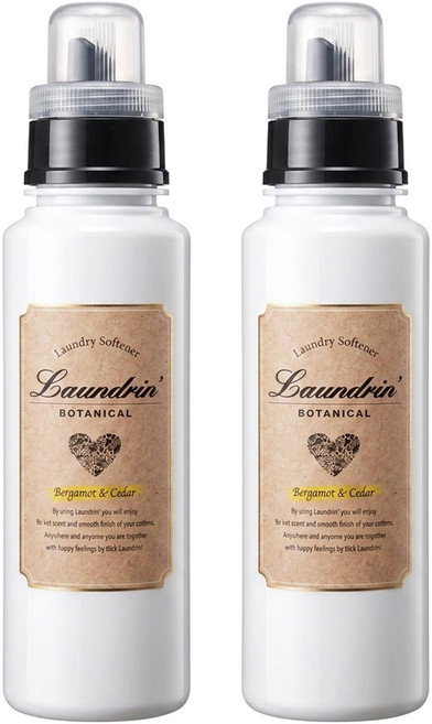 Laundrin' 朗德林 香水柔軟精 佛手柑&雪松香氛, 500ml, 2瓶