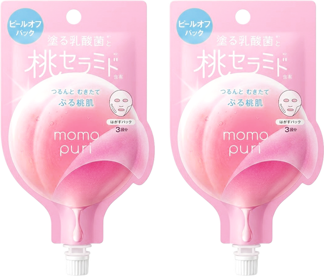 BCL momopuri 彈潤蜜桃面膜 亮澤撕除面膜 20ml, 3片, 2包