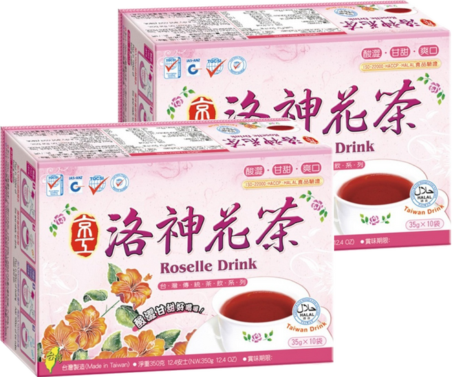 京工 洛神花茶, 35g, 10包, 2盒