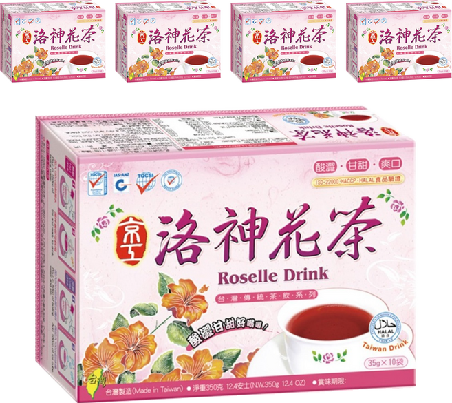 京工 洛神花茶, 35g, 10包, 5盒