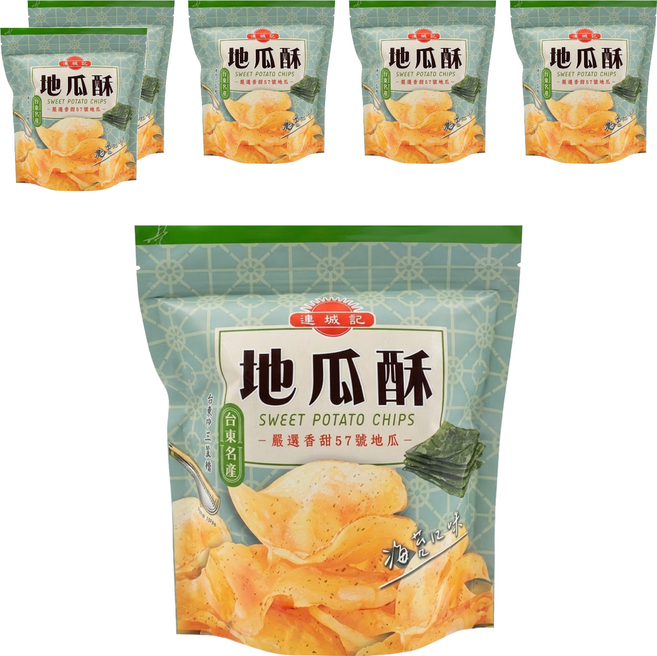 連城記 地瓜酥 海苔口味, 140g, 6包