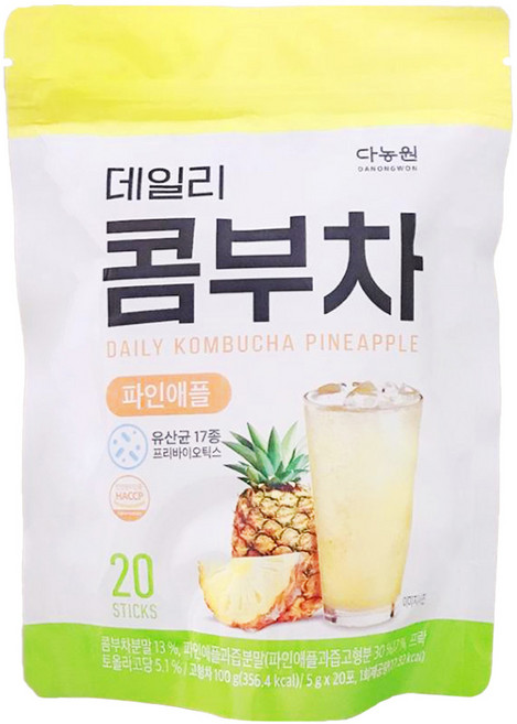Danongwon 乳酸菌康普茶 鳳梨, 5g, 20個, 1包