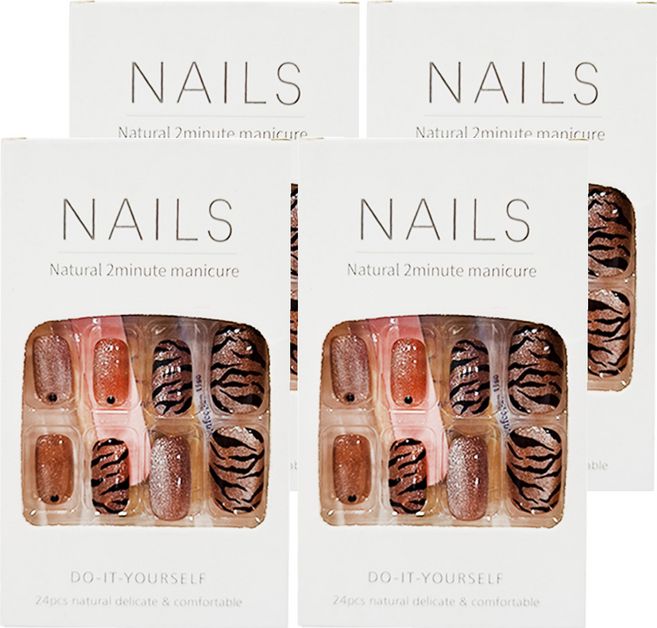 Paula's Nail 寶拉美甲 星月蝴蝶貓眼美甲貼片, CP89073 長款, 4盒