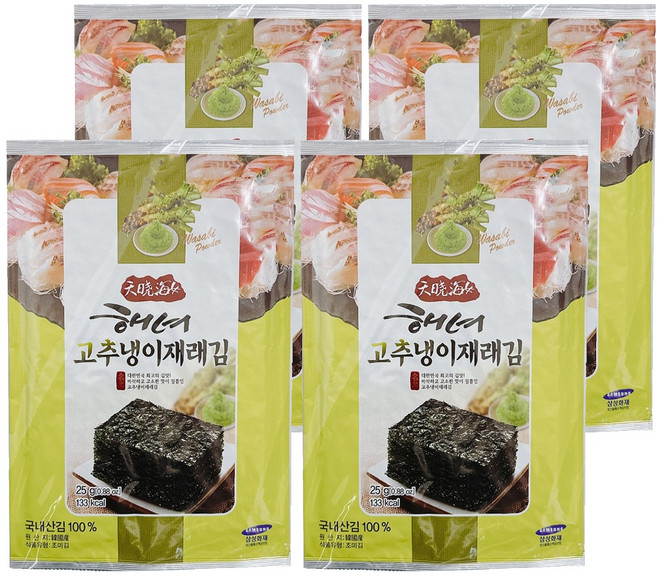 天曉海女 芥末風味海苔, 100g, 1個