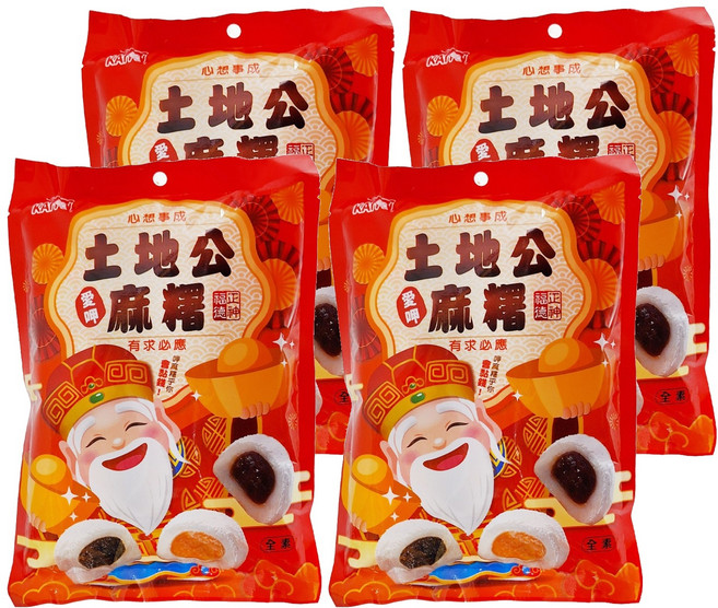 凱岳 土地公綜合麻糬, 150g, 4包