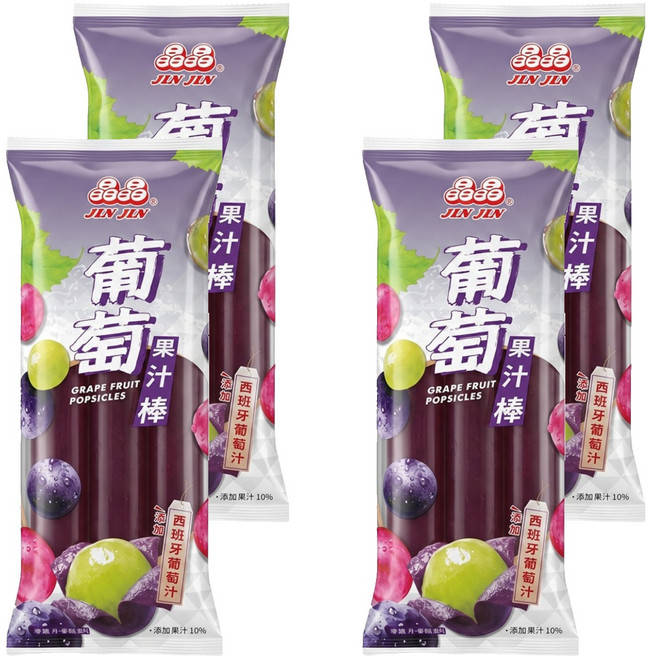晶晶 葡萄果汁棒 8條, 680g, 4袋