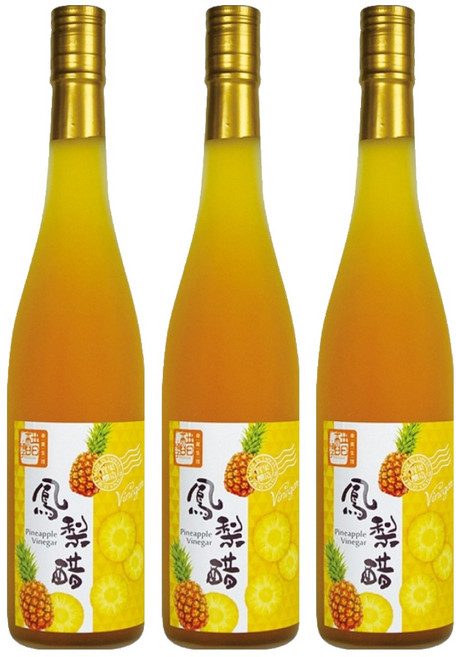 醋桶子 三年熟成鳳梨醋醋單入禮盒, 600ml, 3瓶