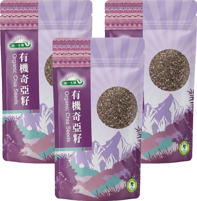 統一生機 有機奇亞籽, 200g, 3包