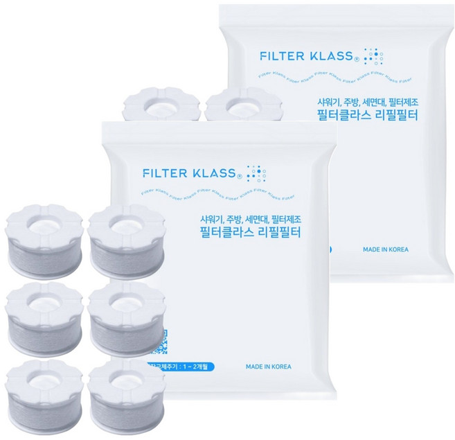 FILTER KLASS 替換濾芯 BODYLUV Puresome洗臉台過濾器適用, 無香, 2個