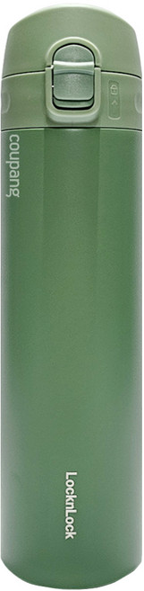 LocknLock 樂扣樂扣 SlimFit系列彈蓋式保溫瓶, 綠色, 400ml, 1個