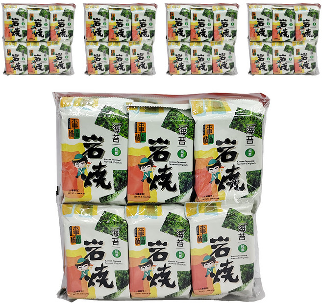 本事橘品 岩燒海苔量販包 原味, 50.4g, 5袋
