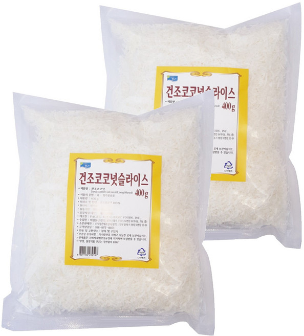 乾燥椰子絲, 400g, 2個