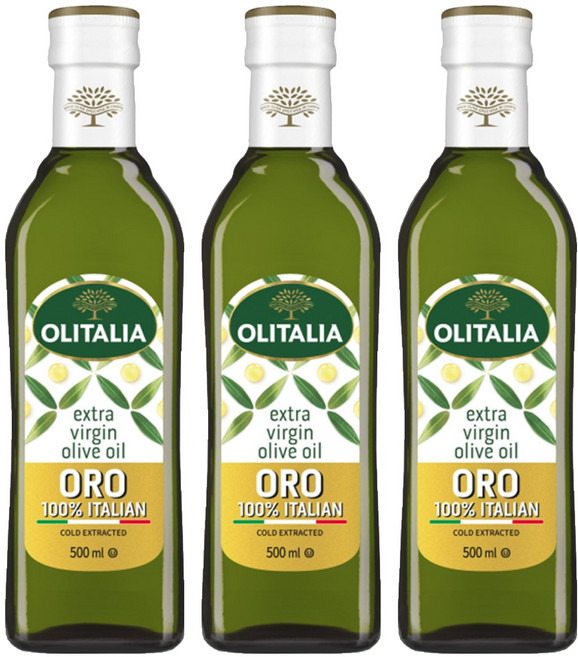 OLITALIA 奧利塔 特級初榨橄欖油, 500ml, 3瓶