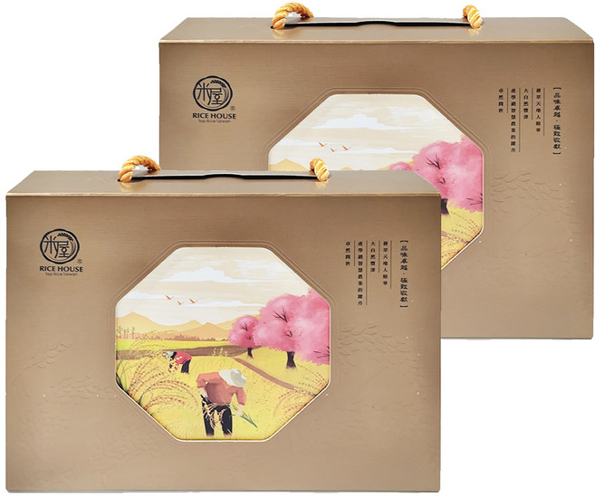 RICE HOUSE 米屋 金盈滿屋手提禮盒 馥米300g 3入, 2盒