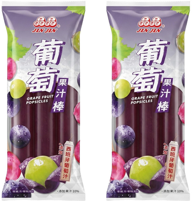 晶晶 葡萄果汁棒 8條, 680g, 2袋