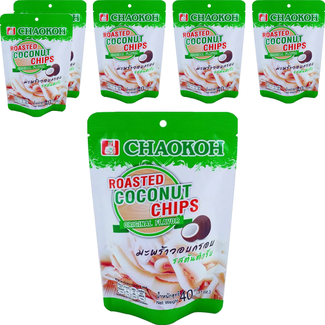 CHAOKOH 椰子片, 6包, 40g