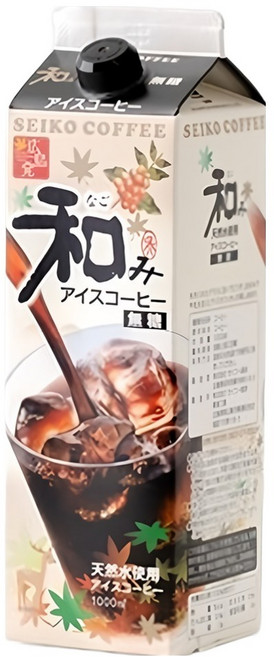 Seiko coffee 嚴選和風黑咖啡 無糖, 1個, 1L