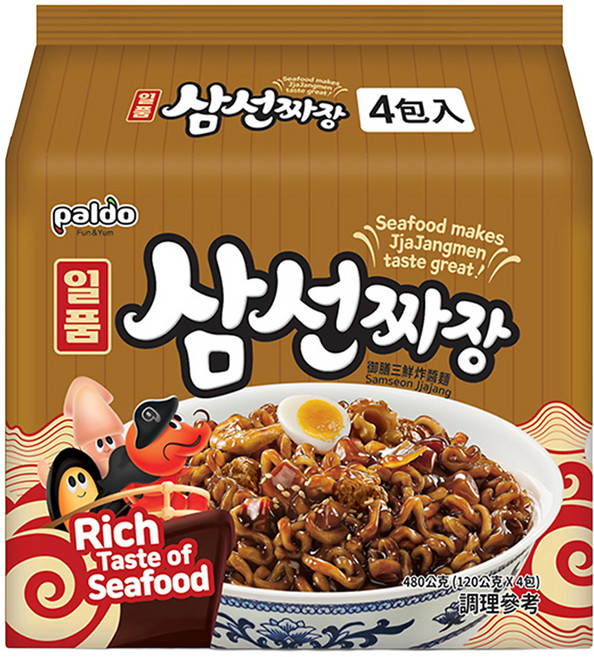 paldo 八道 一品 三鮮炸醬麵 120g, 4包