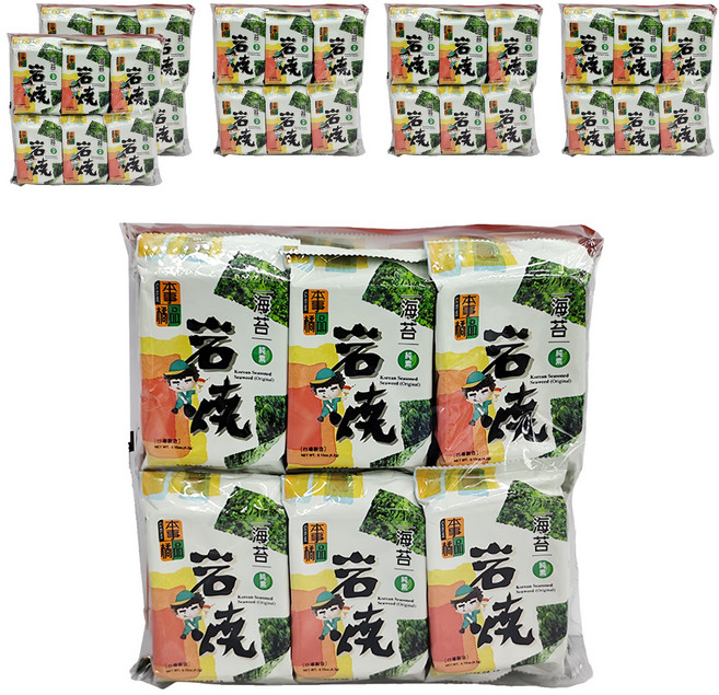 本事橘品 岩燒海苔量販包 原味, 50.4g, 6袋