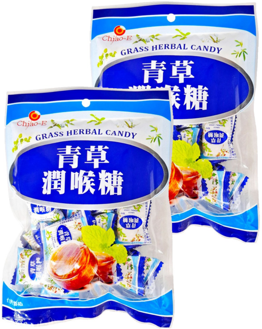 Chiao-E 巧益 青草風味潤喉糖, 130g, 2袋