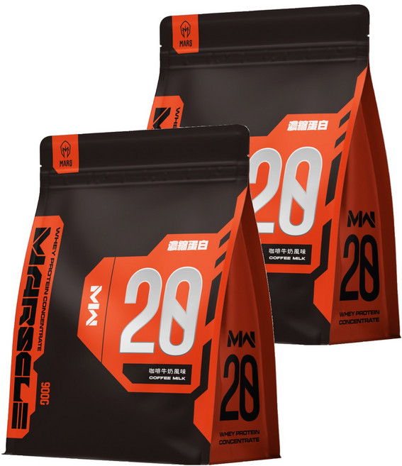 MARS 戰神 MARSCLE 濃縮乳清蛋白 咖啡牛奶, 900g, 2包