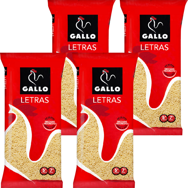 西班牙 GALLO 公雞牌 字母造型麵LETRAS, 250g, 4包